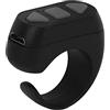 TOPINCN Bluetooth Page Turner, 10 M di Distanza ABS Comodo da Indossare Segnale Stabile Anello Ergonomico del Telecomando del Telefono per Guardare la TV (Nero)