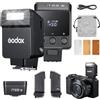 Godox iT22 S Mini Flash per fotocamera Sony Built-in 7.4V 300mAh Batteria Manuale/Modalità TTL 700+ Flash 1.5s Riciclare Hot Shoe Flash con diffusore/Filtri colorati Accessori per Sony zev10 ect