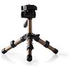 Nedis Mini treppiede da 161 cm con testa panoramica e inclinabile per 1 kg di foto e videocamera, nero e argento