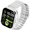 Solinder Ottima Combinazione di Orologio Intelligente con Auricolari, Tracker Fitness per Chiamate con Touch Screen HD da 2,01 Pollici, per IOS, Cuffie, Orologio Sportivo (Acciaio argentato)