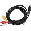 Keenso Din a 3 Cavo -layer Connessione -Cavo Composito Video Solido per Dispositivi di Uscita TV per Lettore DVD con Uscita per Pin Din 9 Pin 5,9 Piedi Portable Set Top Boxes