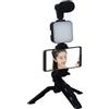 Generic Videocamera per smartphone, kit video con microfono, vlogging per smartphone con luce LED per registrazione live streaming