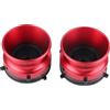 BROLEO Nab - Adattatori per mozzo professionale, universale, 1 paio, struttura robusta, in alluminio, 25,4 cm, con serratura, lucidato, per registratori a bobina e bobina (rosso)