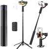 WIVTAK Treppiede per rilevamento automatico del viso, rotazione a 360°, kit di bastone per selfie modulare con base, telecomando e controllo dei gesti, supporto per telefono da 70 pollici per vlogging, live