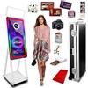 Aookely Magic Mirror Photo Booth Machine 40 21.5 Touch Screen Multifunzionale Photobooth Professionale Luci RGB a per Feste di Matrimonio Compleanno(Bianco, Fotocamera con stampante e Photo Booth)