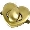 ZHOUXYFDC Serrature Per Borse 20 pezzi Meetee Fibbia a girella in lega a forma di cuore for borse, Fibbie a giro in metallo, Fibbie di chiusura a forma di cuore for borse fai da te(Brass2,10pcs)