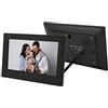 VBESTLIFE Cornice Digitale da 7 Pollici, Album Fotografico con Cornice Elettronica LCD HD 1080P, con Funzione Orologio e Calendario, per Amici di Famiglia (Spina europea)