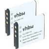 vhbw 2x batteria compatibile con Casio Exilim EX-FC200S, EX-Z2000, EX-FC500S, EX-Z3000, EX-ZR10, EX-Z2300 fotocamera (750mAh, 3,6V, Li-Ion)