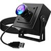 ELP 0.0001Lux Starvis USB Camera Grandangolare 1080P H.264 Webcam a bassa luminosità per computer Mini UVC USB2.0 Lightburn FOTOCAMERA HDR 100dB Webcam ad alta velocità 1080P @ 30fps Illuminazione