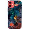 MUTOUREN Cover per iPhone 12 Mini Custodia in Silicone TPU Trasparenti Ultra Sottile Antigraffio Antiurto Protettivo Case con Pellicola Proteggi Schermo, Inchiostro Acquerello