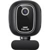 QOXEZY Webcam 4K compatibile con USB-C con copertura per la privacy scorrevole per team Zoom Meet Streaming e comunicazione remota (1080)