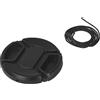 vhbw copriobiettivo 52 mm compatibile con Panasonic Lumix G Vario 45-150mm 4.0-5.6 Asph OIS fotocamera - plastica nero, presa interna