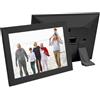 WAFOHSR Cornice Digitale Da 10,1 Pollici, 32 GB/64 GB, Smart WiFi, Con Touch Screen IPS HD 1280x800, Montaggio A Parete Schermo Ad Alta Definizione(Black)
