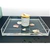 TGDGFKIAS Fotografare gli attrezzi, Lavello poco profondo for serbatoio d'acqua in acrilico trasparente, vassoio for riprese fotografiche, scatola espositiva portatile for alimenti e cosmetici(80x80x10cm)