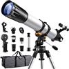 Viugreum Telescope, apertura telescopica da 90 mm, astronomia, per adulti, ingrandimento 36X- 675X, telescopio portatile con treppiede, adattatore per telefono, telecomando, filtro lunare, zaino
