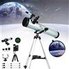 YangRy Astronomical Telescope, Zoom 350X HD Outdoor Monocular Space Telescope, 700/125mm Astronomical Refractor Scope Telescope for Sky/Star/Moon/Birds Watching, with Tripod for Kids Beginners YangRy