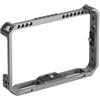 Ouyniei Gabbia For Monitor Della Telecamera, Compatibile Con Monitor Da Campo Video DC-X2/DC-X3 Con Foro For Vite Da 1/4 For Braccio Magico, Luci LED, Microfono