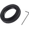 Whychstore Adattatore T2-2, lente in metallo con attacco a T ad anello da 5,1 cm per telescopio e microscopio, nero