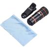 NINMORTH Kit obiettivo fotocamera per telefono con macro, grandangolo, teleobiettivo fisheye, obiettivo fotografico a clip compatibile con iPhone e