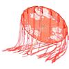 BUTIFULSIC Ombrello da Ballo in Stile Giapponese 82 Cm, Ombrello Decorativo per Festival e Spettacoli Teatrali, Parasol Fotografico Motivo Tradizionale Rosso e Frange, Accessorio per Cosplay