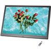 UsmAsk Spacmirrors Cornice digitale 12,1 pollici Risoluzione 1280 * 800 Schermo IPS Display Lettore video musicale Calendario Allarme Auto ON OFF, con telecomando Cornice digitale (Nero 12)