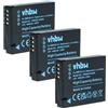 vhbw 3x batteria compatibile con Panasonic Lumix DMC-LX7, DMC-LX5, DMW-BCM13 fotocamera (1000mAh, 3,6V, Li-Ion), infochip