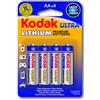 Kodak 30411517 Ultra Litio AA 4 Pack