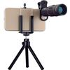 qcpjas Obiettivo zoom telescopio 18X, obiettivo for fotocamera del telefono cellulare da campeggio, adatto a tutti gli smartphone (Color : 18x tele with tripod)