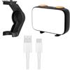 JSGHGDF Luce video a LED adatta per Pocket 3 Action Camera Luminosità Regolabile Portatile Tipo C Ricaricabile LED Riempimento Video Ricaricabile