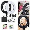 Yidoblo Kit anello luminoso a led dimmerabile da 12 pollici: supporto da tavolo, batteria, caricabatterie, borsa per il trasporto, per l'illuminazione di selfie studio fotografico per selfie