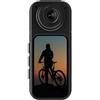AMRTTWY Action Camera, Videocamera d'azione con pollice da 2,7K, rotazione di 180°, videoregistratore for riprese video in auto e moto.,per Ciclismo, Moto(Black)