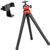 CHIZISX Treppiede girevole a 360 gradi con tubo flessibile e clip regolabile per telefono per fotocamera Smartphone stabilità portatile treppiede pieghevole per fotografia all'aperto