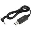 YOKIVE DC 5V a DC 12V USB Step Up Tensione Convertitore, Cavo Alimentazione con DC Gomito Jack 3,5mm x 1,35mm,Ottimo per Router, Auto Guida Registratore (Nero, 6W 1A)