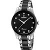 Festina Orologio Donna Analogico Acciaio Inossidabile 316L Nero - Quarzo - Vetro minerale alta resistenza - Impermeabile 5 ATM F20499/3 - Ceramic