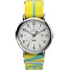 Timex Orologio da uomo Weekender 40mm - Cinturino giallo quadrante bianco cassa argentata, Giallo
