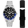 Philip Watch Orologio da uomo, automatico, analogico, bracciale in acciaio, collezione Caribe, Special Pack con cinturino in silicone - R8223597037, Taglia unica