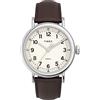 Timex Orologio al quarzo standard da uomo TW2V27800VQ da 40 mm, marrone/crema, Marrone/Crema, Cinturino