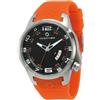 SPAZIO24 Orologio da Uomo cinturino in silicone arancione movimento al quarzo cassa acciaio - L4D052/02NO