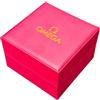 ROUREOX Scatola Pelle Rossa Orologi Legno Custodia Singola Organizzatore Portaoggetti Espositore Supporto Velluto Morbido for Omega