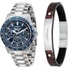 Sector No Limits Orologio Uomo, Collezione 550 Vintage, Cronografo, in Acciaio - R3273993005