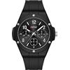 OFNS Orologi da uomo casual al quarzo orologio da polso elegante di lusso con cinturino in TPU luminoso sportivo ultra sottile per studenti maschili, Nero , Moderno