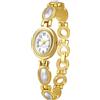 ADSBIAOYE Elegante orologio da donna con quadrante ovale alla moda, impermeabile, regalo, 01 Oro bianco, Moda