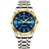 Poedagar - Orologio da uomo di lusso al quarzo, impermeabile, con data e settimana, luminoso, da polso, in acciaio inossidabile, orologio sportivo maschile