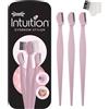 WILKINSON SWORD - Intuition Eyebrow Styler for Women | Strumento di depilazione e definizione per le sopracciglia | Strumento di esfoliazione | Confezione di 3 Rasoi Usa e Getta