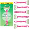 Wilkinson Sword myIntuition Xtreme 3 Comfort Sensitive rasoi da donna monouso, confezione da 4 rasoi per pelli sensibili da donna e 2 rasoi omaggio