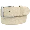BELTINGER Cintura con fibbia in acciaio inossidabile e goffratura pitone 4 cm | cintura in pelle 40mm effetto serpente | motivo serpente | Mist 95cm