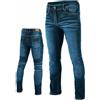 Bikers Gear Australia Blue Stetch Jeans da Uomo con Rivestimento in Kevlar, Elasticizzati, Comodi da Indossare, con Armatura CE Rimovibile, Blu, 44