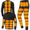 Gueploer Biancheria Termica Riscaldata da Uomo, Set di Pantaloni Lunghi Termici con 52 Zone di Riscaldamento, Maglia e Pantaloni di Base Caldi per Caccia e Moto,Nero,XL
