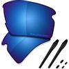 Saucer Set di lenti di ricambio e gomma per occhiali da sole Oakley Flak 2.0 XL OO9188, (High Defense - Blu notte polarizzato.), Taglia unica
