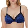 Maidenform Underwire, Comfort Devotion Full-Coverage T-Shirt Bras, Convertible Bra Reggiseno, Stampa Texture Inchiostro Nero, 4DD Donna